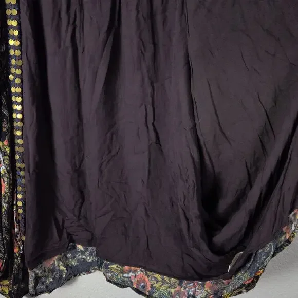 Free People Women's Jaipur Kimono Floral Embroidered Cardigan One Size Relaxed - Picture 8 of 12